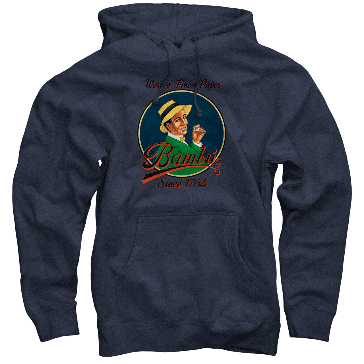 BAMBÚ LOGO ON NAVY PULLOVER SWEATSHIRT