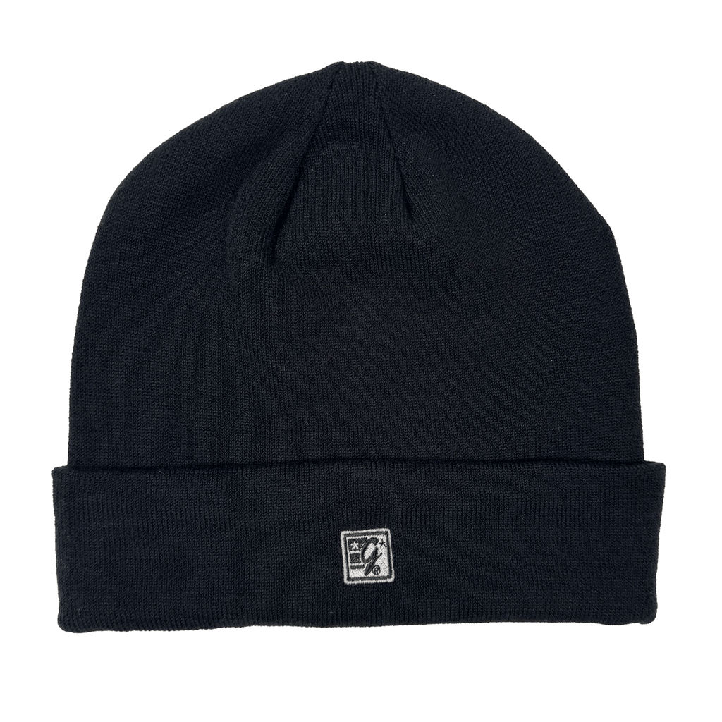 Script Logo Black Fine Gauge Beanie