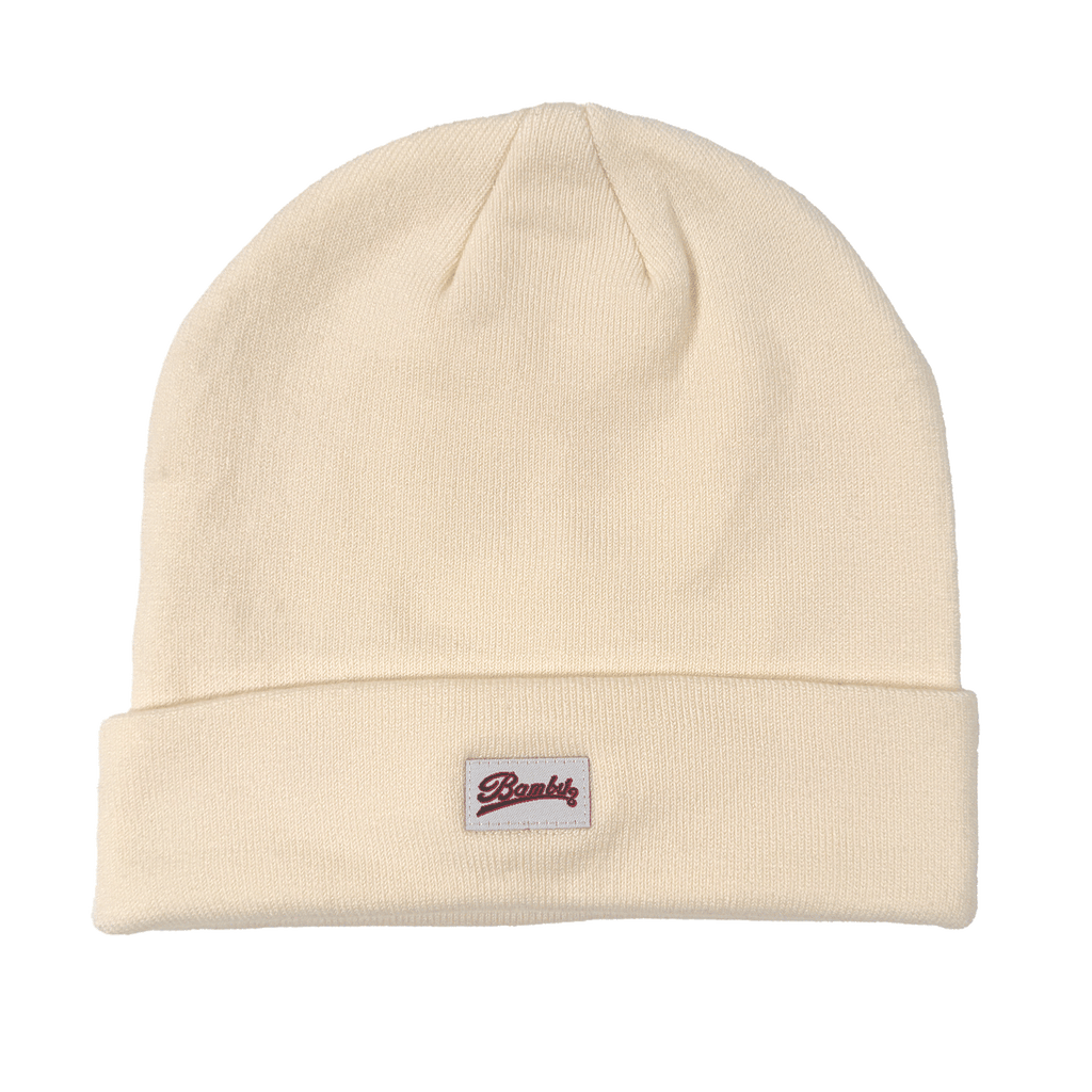 Script Logo Ivory Fine Gauge Beanie
