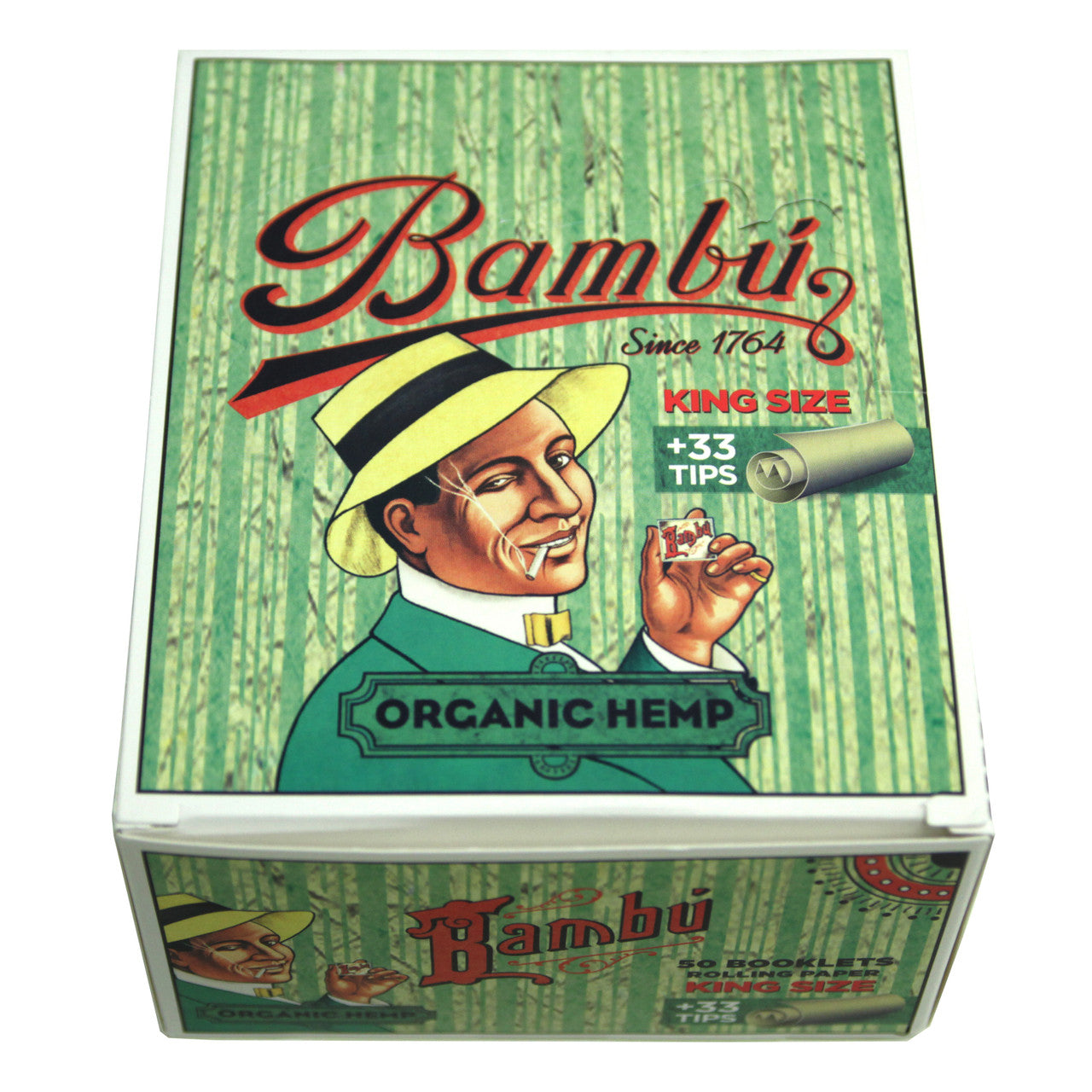 BAMBÚ ORGANIC HEMP KING SIZE +33 TIPS (24 PACK)