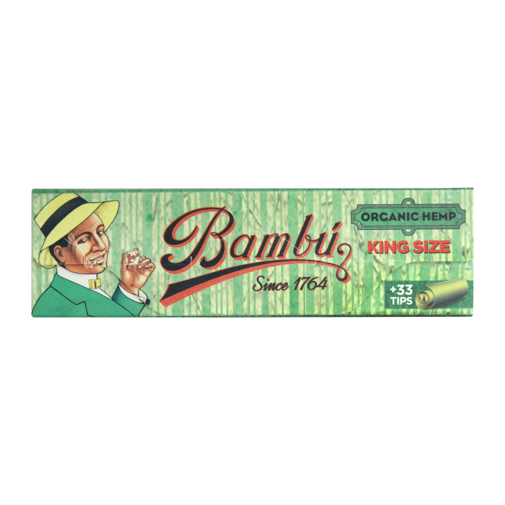 BAMBÚ ORGANIC HEMP KING SIZE +33 TIPS (24 PACK)